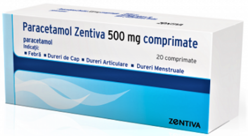 Poza cu Paracetamol 500mg - 20 comprimate Zentiva