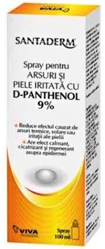 Vitalia K Santaderm Spray Pentru Arsuri Si Piele Iritata Cu D-panthenol 9% - 100ml