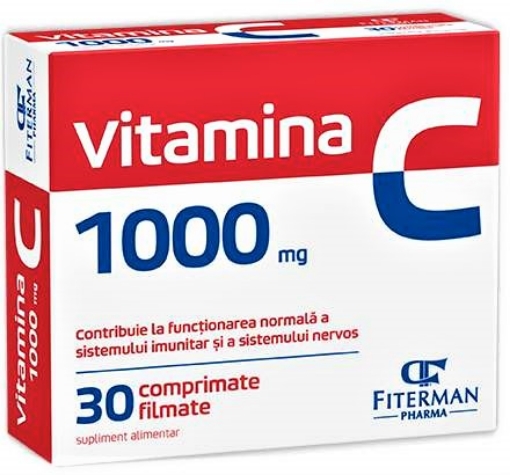 Poza cu Vitamina C 1000mg - 30 comprimate filmate Fiterman Pharma