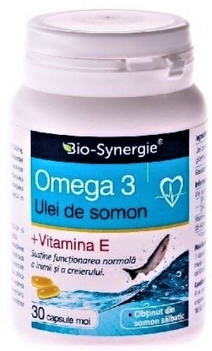 Poza cu Bio-Synergie Omega 3 din somon  si vitamina E - 30 capsule