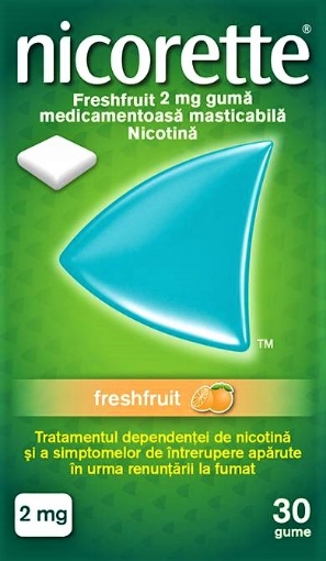 Poza cu Nicorette Freshfruit 2mg guma - 30 bucati