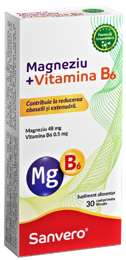 Poza cu Sanvero Magneziu + Vitamina B6 - 30 comprimate filmate