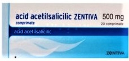 Poza cu Acid acetilsalicilic 500mg - 20 comprimate Zentiva