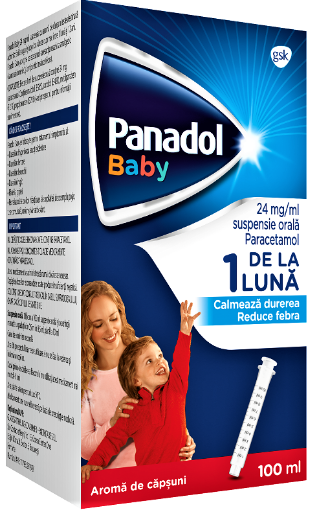 Poza cu Panadol Baby suspensie orala 24mg/ml - 100ml GSK