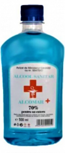 Poza cu Alcool sanitar 70% - 500ml Alcomar