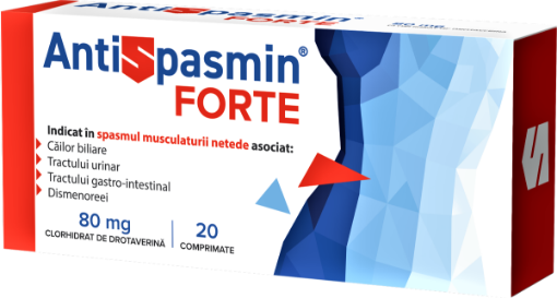 Poza cu Antispasmin Forte 80mg - 20 comprimate Biofarm