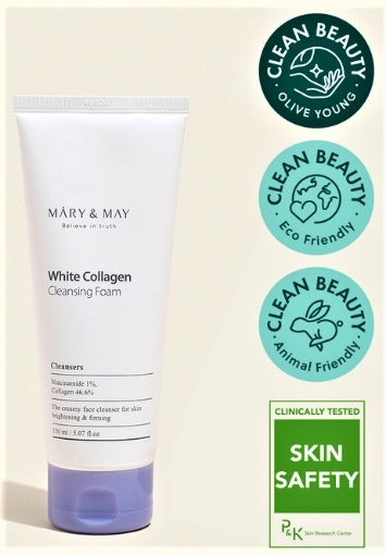 mary and may white collagen cleansing foam 150ml 150ml poza noua reduceri 2022
