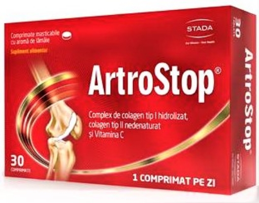 Poza cu Walmark ArtroStop cu colagen - 30 comprimate masticabile