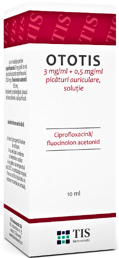 Poza cu Ototis picaturi auriculare 3mg/0.5ml/ml - 10ml Tis Farmaceutic