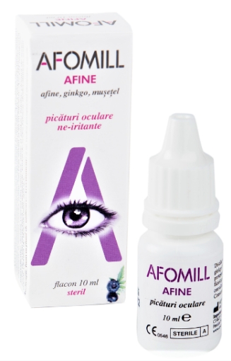 Afomill Fortifiant (afine) Picaturi Oculare - 10ml