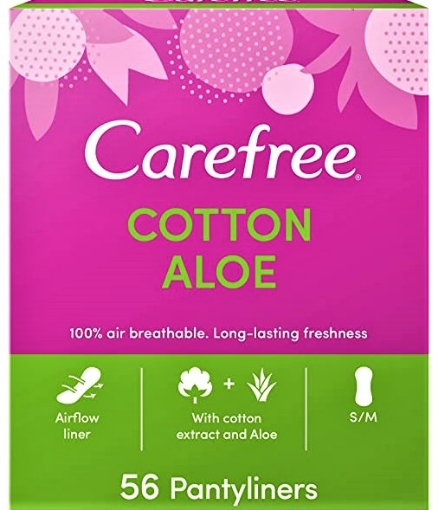 Carefree Cotton Aloe Pantyliners - 56 Bucati