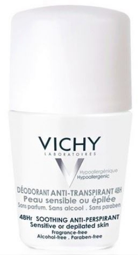 Vichy Deo Roll-on Antiperspirant Cu Eficacitate 48h Fara Parfum - 50ml