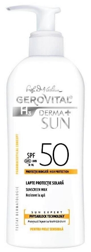 Poza cu Gerovital H3 Derma+ Sun Lapte protectie solara SPF50 - 150ml