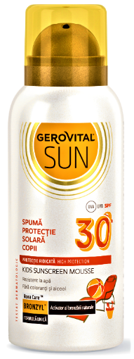 Poza cu Gerovital Sun Spuma protectie solara copii SPF30 - 100ml