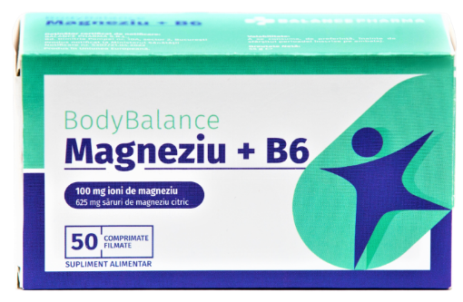 Bodybalance Magneziu + B6 - 50 Comprimate Filmate