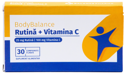 Bodybalance Rutina + Vitamina C - 30 Comprimate Filmate
