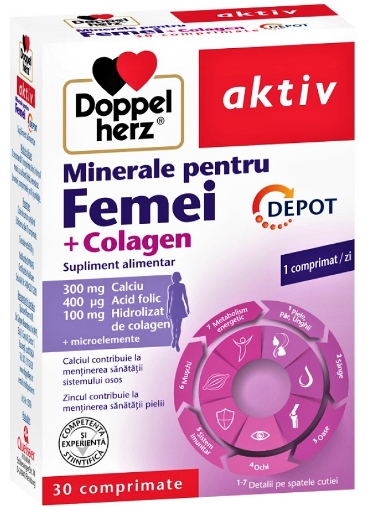 Doppelherz Aktiv Minerale Pentru Femei Cu Colagen Depot - 30 Tablete