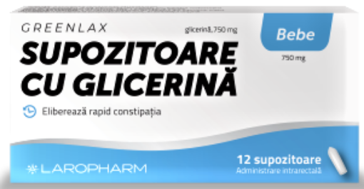 Greenlax Supozitoare Cu Glicerina Pentru Bebelusi - 12 Supozitoare Laropharm
