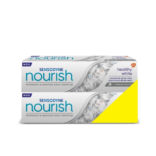 12791341 sensodyne pasta de dinti nourish healthy white 75ml pachet promo 50 reducere la al doilea produs 510