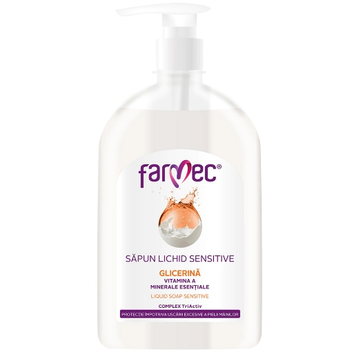 Poza cu Farmec sapun lichid Sensitive cu glicerina - 500ml