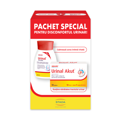 Walmark Urinal Akut - 10 Tablete (pachet Promo + Walmark Urinal Gel Intim - 200ml)