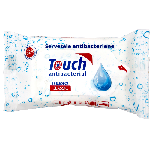 Poza cu touch servetele umede antibacteriene pachx15 buc