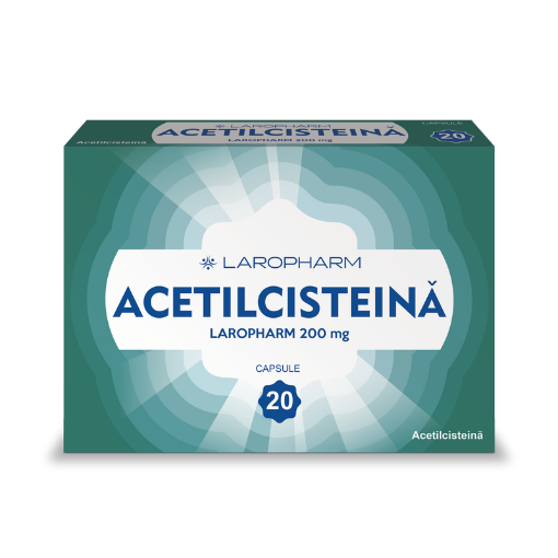 Poza cu Acetilcisteina 200mg Laropharm - 20 capsule