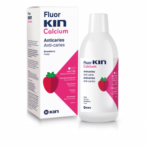 Poza cu fluor kin calcium apa gura 500ml