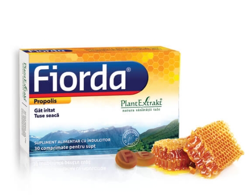 Poza cu PlantExtrakt Fiorda propolis - 30 comprimate pentru supt