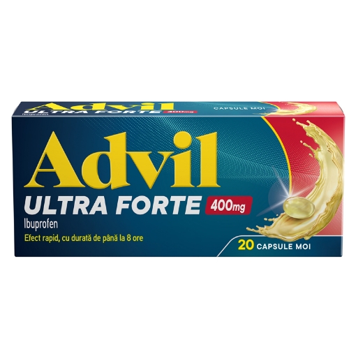 Poza cu Advil Ultra Forte 400mg - 20 capsule moi