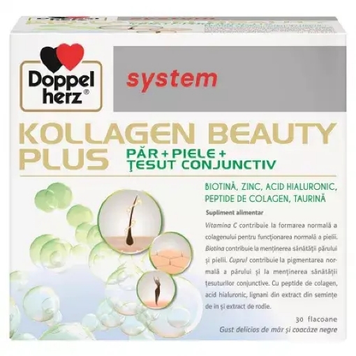 Poza cu Doppelherz System Kollagen Beauty Plus 25ml - 30 flacoane buvabile