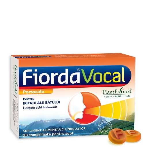 Poza cu PlantExtrakt Fiorda vocal portocale - 30 comprimate de supt