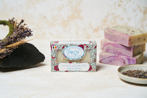 Poza cu Deja Vu sapun natural cu lavanda si argila alba - 90 grame