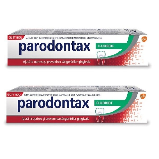 Poza cu Parodontax pasta de dinti Fluoride - 75ml (pachet promo 1+1 la 50% reducere)