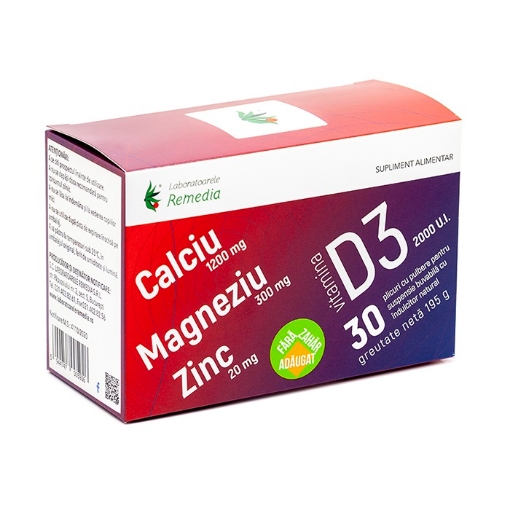 Poza cu remedia ca+mg+zn +vitamina d3 ctx20 plic