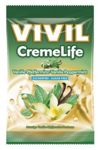 vivil bomboane creme life classic vanilie menta fara zahar 110g