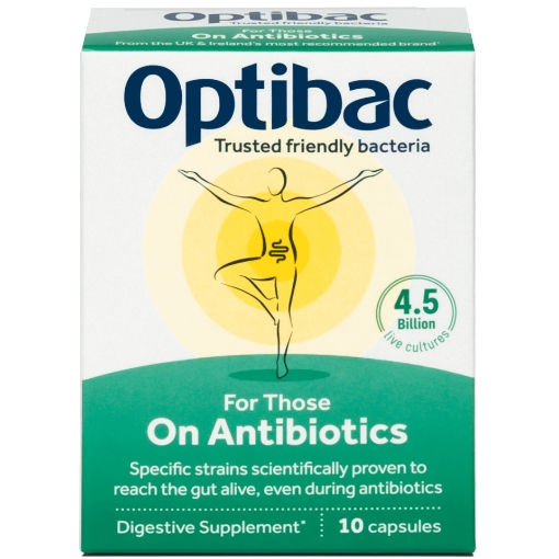 Poza cu Optibac Probiotic in tratament cu antibiotic - 10 capsule