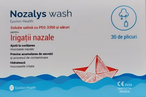 Poza cu Nozalys Wash solutie salina pentru irigatii nazale - 30 plicuri