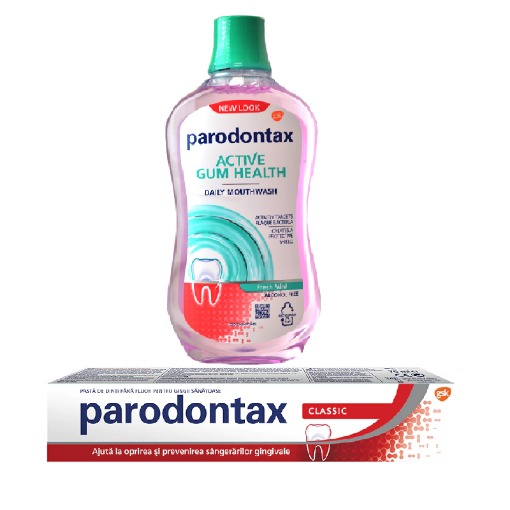 Parodontax Classic pasta de dinti - 75ml (+ pachet promo cu -90% reducere la Parodontax Daily gum care Fresh mint gingii apa de gura - 500ml)