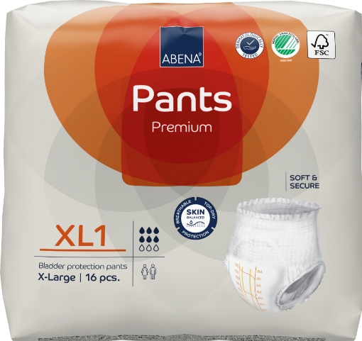 Abena Pants XL1 scutece tip chilot pentru adulti (130-170cm) 1900ml - 16 bucati