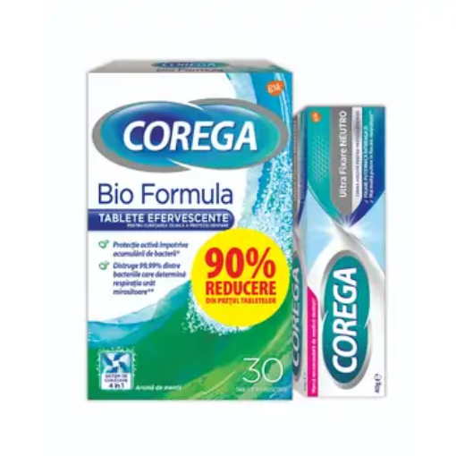Corega Neutro - 40 Grame (pachet Promo + Corega Tabs 3d - 30 Tablete Efervescente La 90% Reducere)