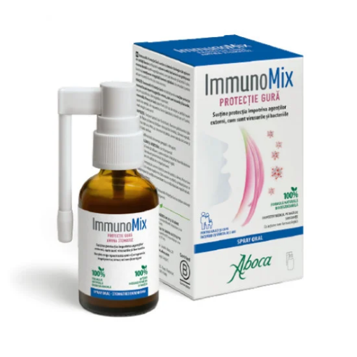 Poza cu aboca immunomix spray protectie gura impotriva virusilor 30ml