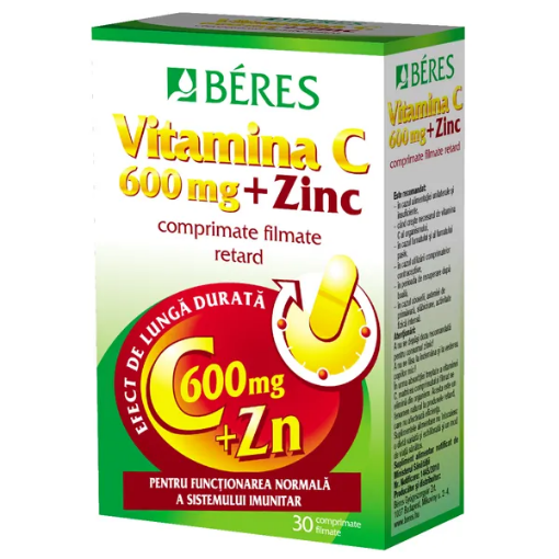 beres vitamina c retard 600mg+zn ctx30 cpr