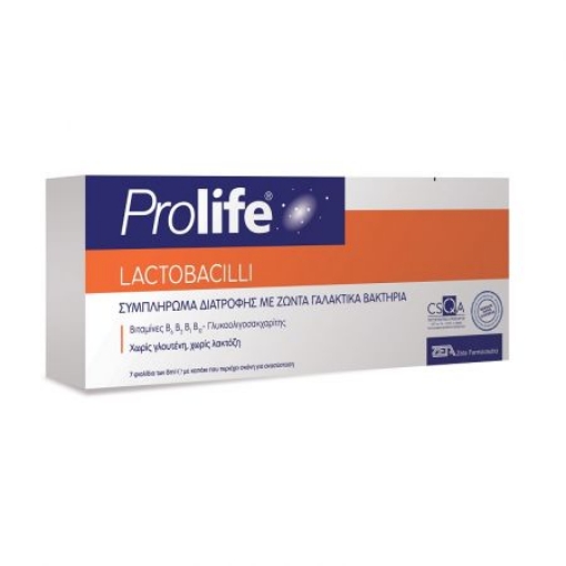Poza cu Prolife Lactobacili pulbere pentru suspensie orala 8ml - 7 flacoane