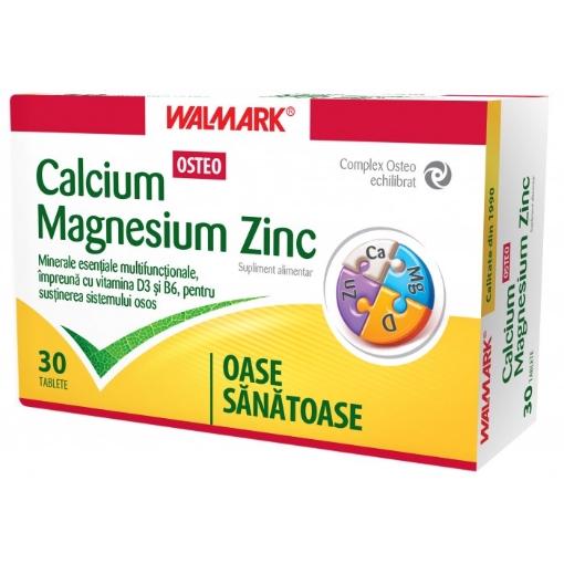 Poza cu Walmark Calcium, magnesium si zinc Osteo - 30 tablete