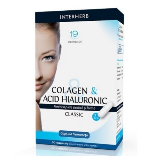 Poza cu interherb colagen si acid hialuronic classic ctx30 cpr