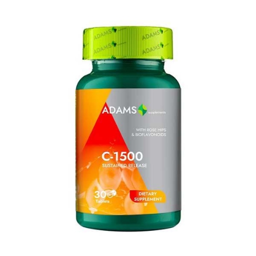 Poza cu adams vision vitamina c-1500 macese ctx30 cpr
