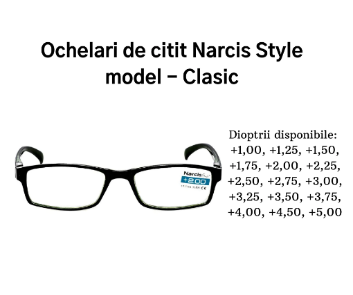 Narcis Ochelari De Citit Clasici +1.00 - 1 Pereche