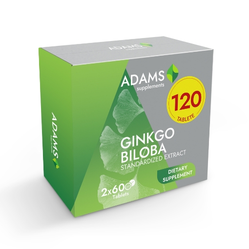 Poza cu Adams Vision Ginkgo biloba - 60 capsule (pachet promo 1+1)