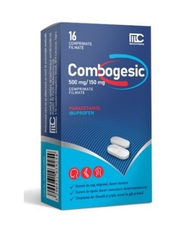 Combogesic 500mg/150mg - 16 Comprimate Filmate